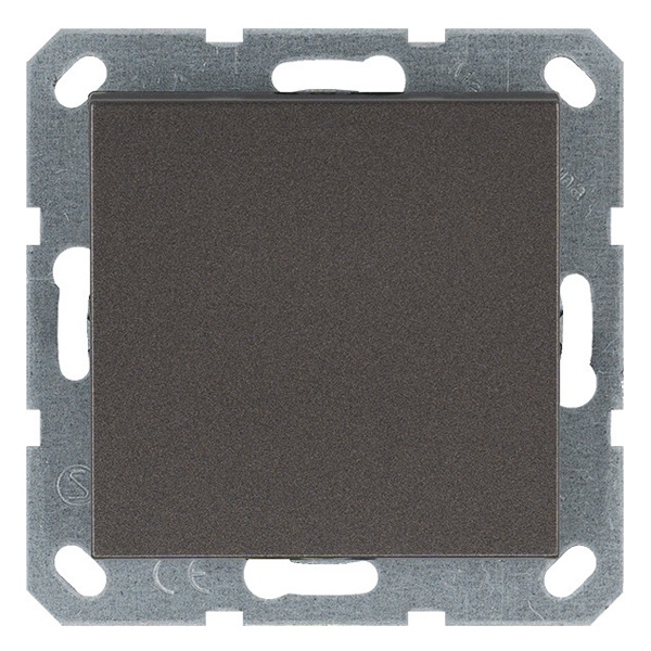 Выключатель одноклавишный проходной Jasmart G 10A, мокко