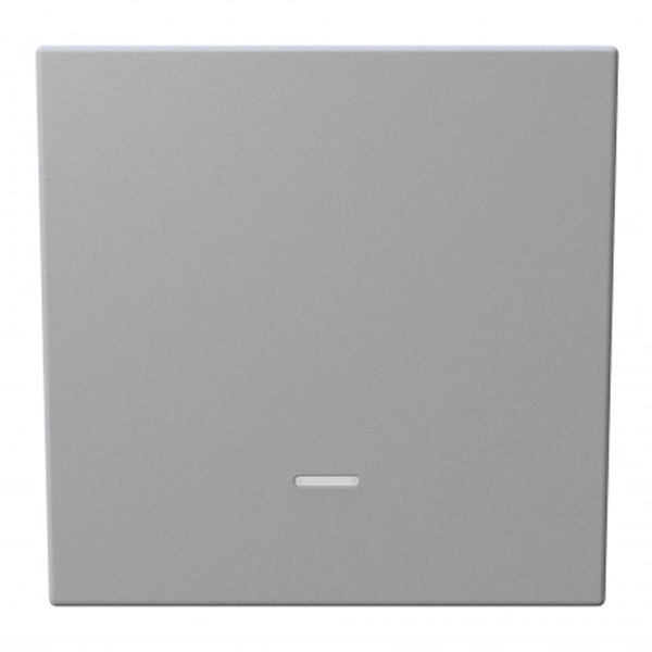 Выключатель одноклавишный проходной c индикацией Jasmart FD 10A, белый матовый (soft touch)