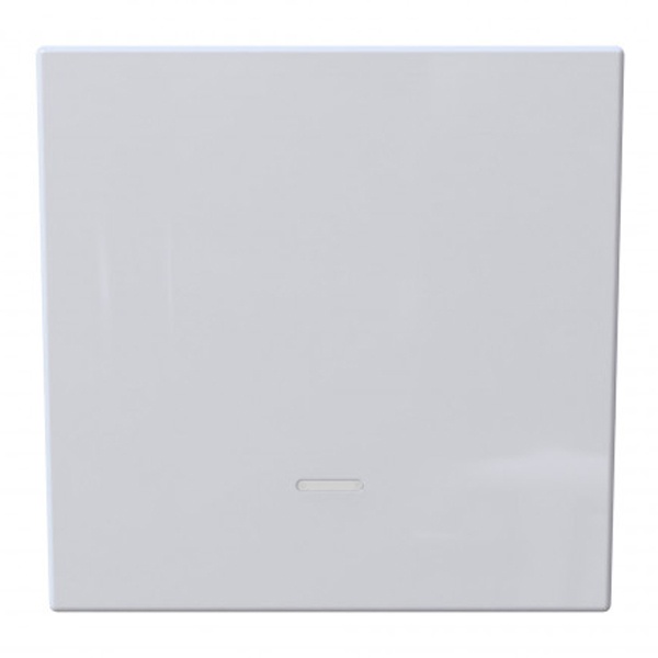 Выключатель одноклавишный проходной c индикацией Jasmart FD 10A, белый глянцевый