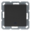 Выключатель одноклавишный проходной c индикацией Jasmart G 10A, антрацит