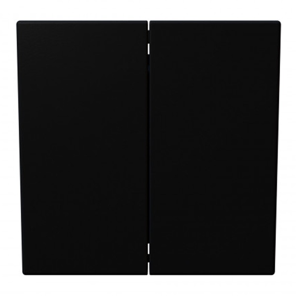 Выключатель двухклавишный перекрестный Jasmart FD 10A, черный матовый (soft touch)