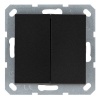 Выключатель двухклавишный перекрестный Jasmart G 10A, антрацит