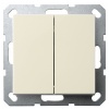 Двухклавишный кнопочный переключатель Jasmart G 10A, слоновая кость (бежевый)