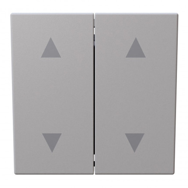 Выключатель двухклавишный для штор Jasmart FD 10A, белый матовый (soft touch)