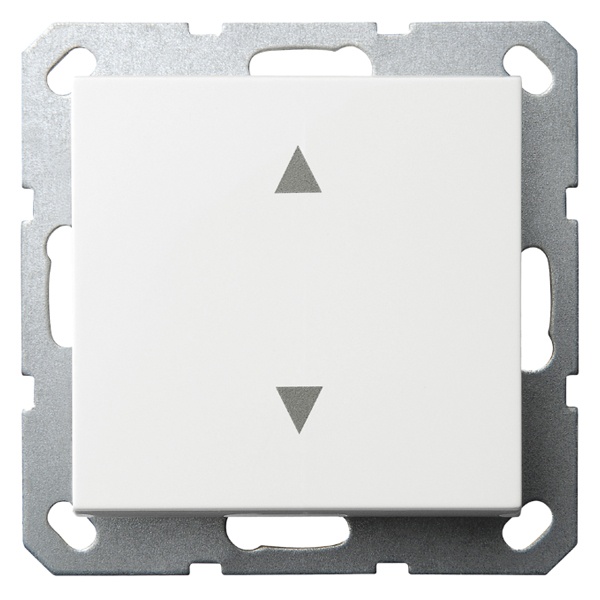 Выключатель одноклавишный для штор Jasmart G 10A, белый глянцевый