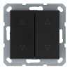 Выключатель двухклавишный для штор Jasmart G 10A, антрацит