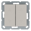 Выключатель двухклавишный для штор Jasmart G 10A, тауп