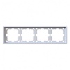 Рамка Jasmart FD  4-постовая, белый глянцевый