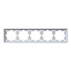 Рамка Jasmart FD  5-постовая, белый глянцевый