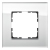 Рамка Jasmart 1-постовая, стекло белый