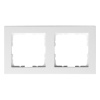 Рамка Jasmart G-Classic  2-постовая, белый глянцевый