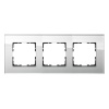 Рамка Jasmart 3-постовая, стекло белый