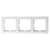 Рамка Jasmart G-Classic  3-постовая, белый глянцевый