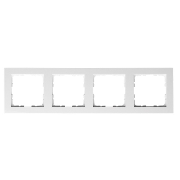 Рамка Jasmart G-Classic  4-постовая, белый глянцевый