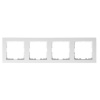 Рамка Jasmart G-Classic  4-постовая, белый глянцевый