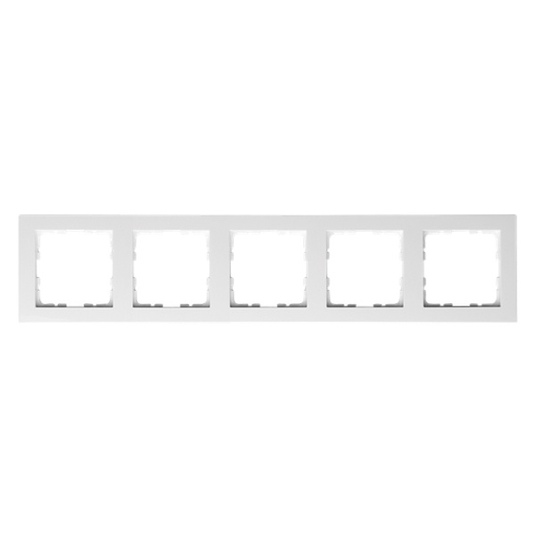 Рамка Jasmart G-Classic  5-постовая, белый глянцевый
