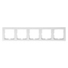 Рамка Jasmart G-Classic  5-постовая, белый глянцевый