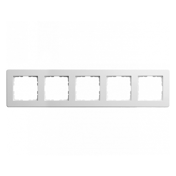 Рамка Jasmart G-Flex  5-постовая, белый глянцевый