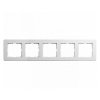 Рамка Jasmart G-Flex  5-постовая, белый глянцевый