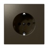 Розетка с заземлением со шторками Jasmart FD 16А, бронза