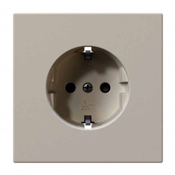 Розетка с заземлением со шторками Jasmart FD 16А, Сахара