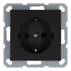 Розетка с заземлением со шторками Jasmart G 16А, антрацит