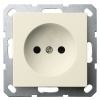 Розетка без заземления со шторками Jasmart G 16А, слоновая кость (бежевый)