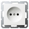 Розетка без заземления со шторками Jasmart G 16А, белый глянцевый