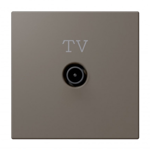 Розетка TV Jasmart FD d9.5мм оконечная, тауп (soft touch)