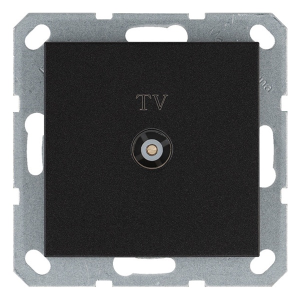 Розетка TV Jasmart G d9.5мм оконечная, антрацит