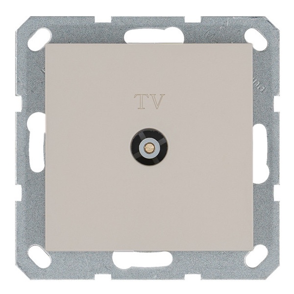 Розетка TV Jasmart G d9.5мм оконечная, тауп