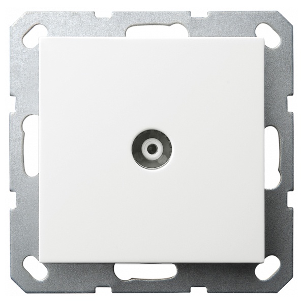 Розетка TV Jasmart G d9.5мм оконечная, белый глянцевый