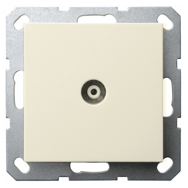 Розетка TV Jasmart G d9.5мм проходная, слоновая кость (бежевый)