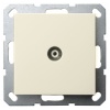 Розетка TV Jasmart G d9.5мм проходная, слоновая кость (бежевый)