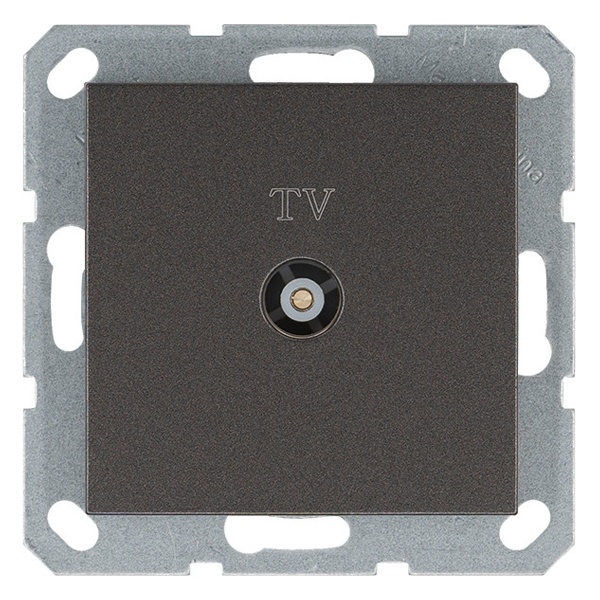 Розетка TV Jasmart G d9.5мм проходная, мокко