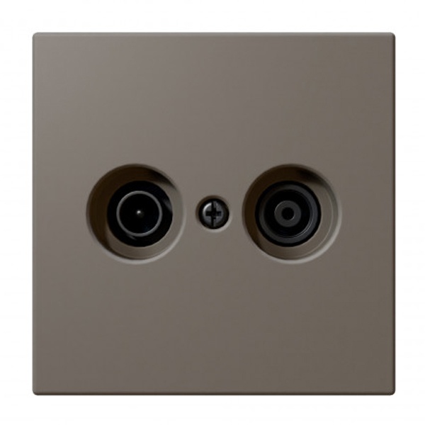 Розетка TV+FM Jasmart FD d9.5мм оконечная, тауп (soft touch)