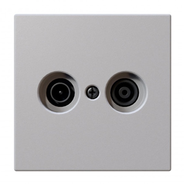 Розетка TV+FM Jasmart FD d9.5мм оконечная, белый матовый (soft touch)