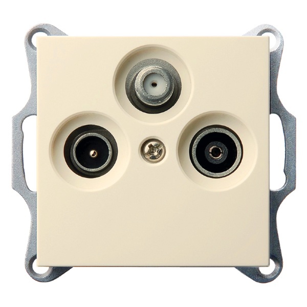 Розетка TV+FM+SAT Jasmart G d9.5мм оконечная, шампань