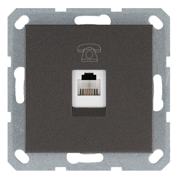 Телефонная розетка Jasmart G RJ11, мокко