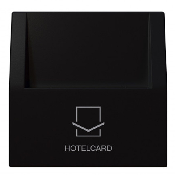 Отельный карточный выключатель Jasmart FD 10А 250В, черный матовый (soft touch)