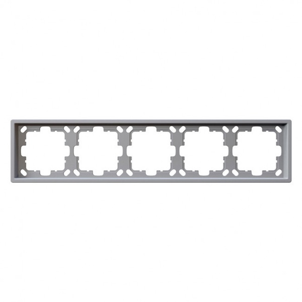 Рамка Jasmart FD  5-постовая, белый матовый (soft touch)