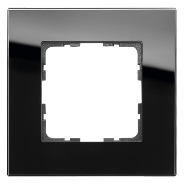 Рамка Jasmart 1-постовая, стекло черный