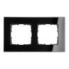 Рамка Jasmart 2-постовая, стекло черный
