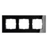 Рамка Jasmart 3-постовая, стекло черный