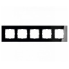 Рамка Jasmart 5-постовая, стекло черный