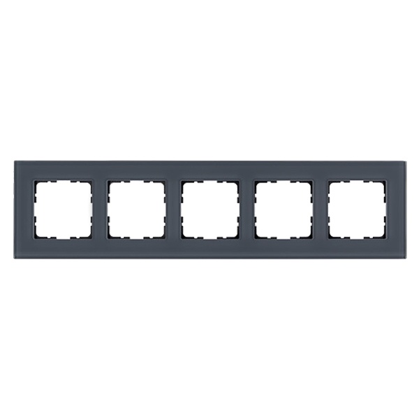 Рамка Jasmart 5-постовая, стекло маренго