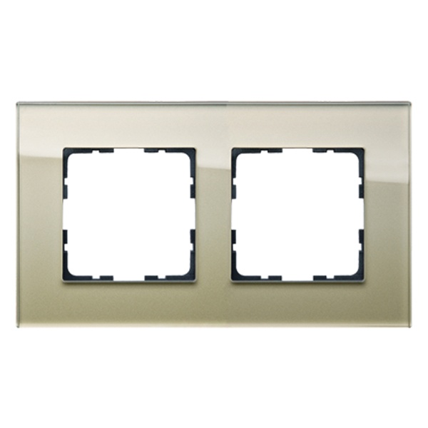 Рамка Jasmart 2-постовая, стекло шампань