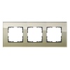 Рамка Jasmart 3-постовая, стекло шампань