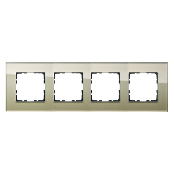 Рамка Jasmart 4-постовая, стекло шампань