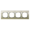 Рамка Jasmart 4-постовая, стекло шампань